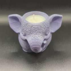 Ephémère - Eléphant sacré PM (Gris violacé)